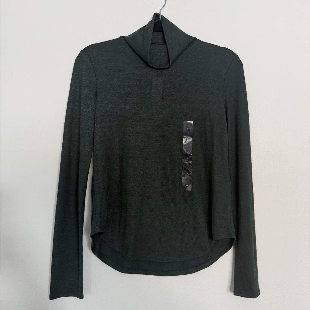 Banana Republic Dark Green Long-Sleeve Turtleneck Top - Women